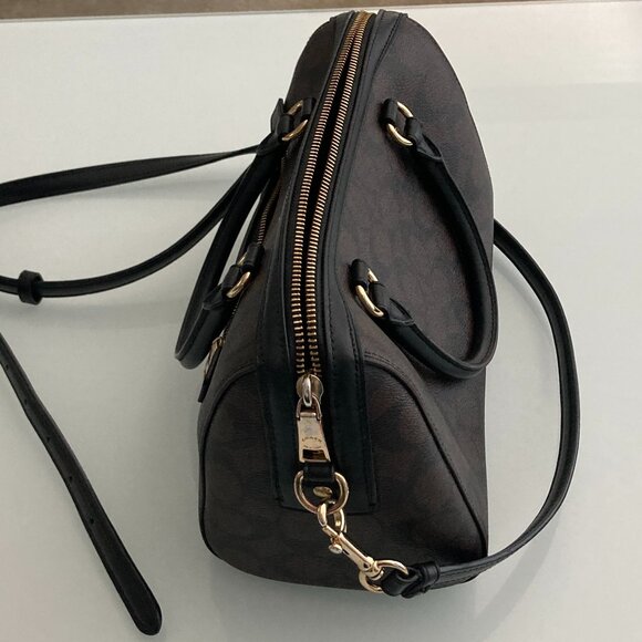 Coach Rowan Satchel Bag in Signature Canvas with Crossbody Strap - Picture 6 of 8